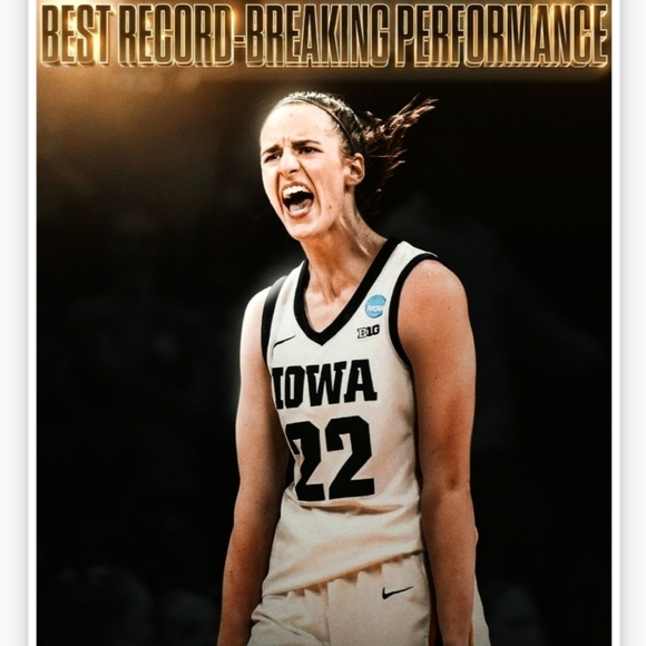 CAITLIN CLARK BEST RECORD BREAKING PERFORMANCE 8.5x11 GLOSSY BASKETBALL POSTER🔥 - Picture 4 of 4
